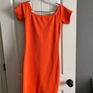 Michael Kors Orange Sheath Pencil Dress Size 6